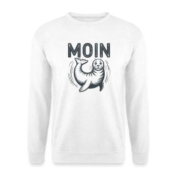 Seehund Robbe Ostsee Nordsee Moin - Unisex Pullover - Weiß - Vorne