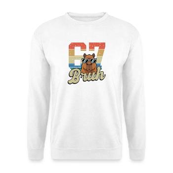 Bruhh Camel Retro 67 - Unisex Sweatshirt - white - Front