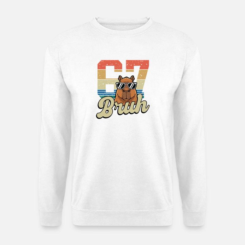 Bruhh Camel Retro 67 - Unisex Pullover - Weiß