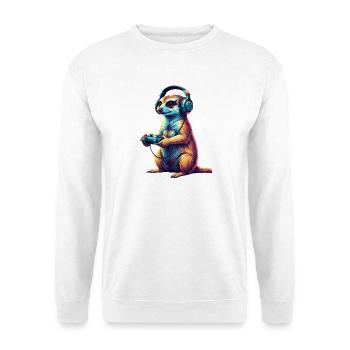 Jeux de suricates Jeux vidéo drôles d’animaux - Sweat-shirt Unisexe - blanc - Devant