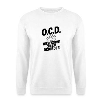 Trouble obsessionnel du fromage par le TOC - Sweat-shirt Unisexe - blanc - Devant