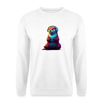 Jeux de la Loutre Jeux vidéo d’animaux Loutre drôle - Sweat-shirt Unisexe - blanc - Devant