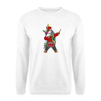 Dabbing Marching Band Unicorn Trommler Musiker - Unisex Pullover - Weiß - Vorne