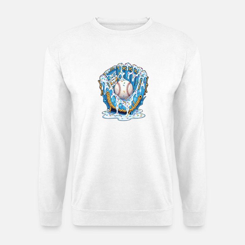 Baseballhandschuh Bold Fan Lieblingsfanggeist - Unisex Pullover - Weiß