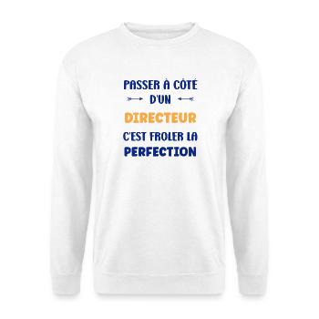 Mit einem Regisseur nahe an der Perfektion - Unisex Pullover - Weiß - Vorne