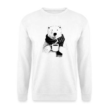 Coffee Polar Bear - Unisex Sweatshirt - white - Front