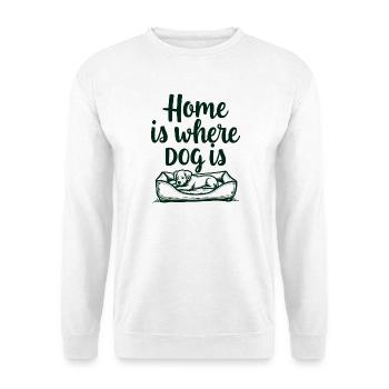 Le foyer, c’est là où le chien est l’amour du chien - Sweat-shirt Unisexe - blanc - Devant