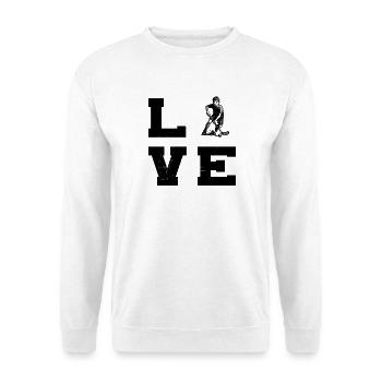 Short and clear floorball - Unisex Sweatshirt - white - Front