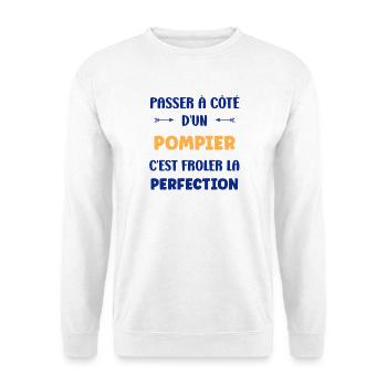 pompier - Sweat-shirt Unisexe - blanc - Devant