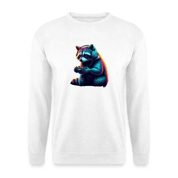 Jeux vidéo de ratons laveurs Jeux vidéo d’animaux Raton laveur drôle - Sweat-shirt Unisexe - blanc - Devant