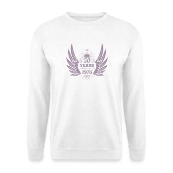 Unique Angel Vintage 1976 Wing Crown - Unisex Sweatshirt - white - Front