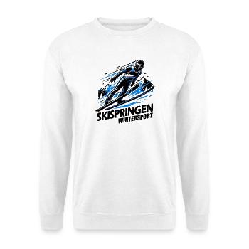 Ski Jumping Winter Sports Mountains Action - Unisex Sweatshirt - white - Front