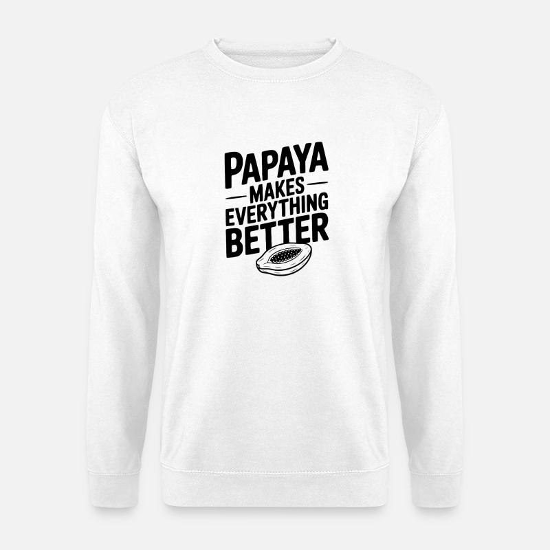 Papaya macht alles besser - Unisex Pullover - Weiß