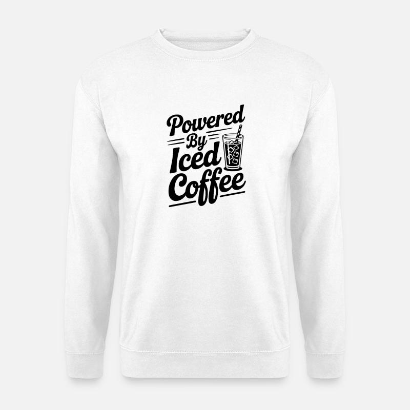 Angetrieben von Eiskaffee - Unisex Pullover - Weiß