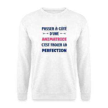 animatrice - Sweat-shirt Unisexe - blanc - Devant