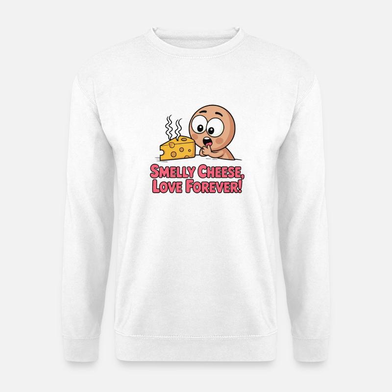 Smelly Cheese Forever Cartoon - Unisex Pullover - Weiß