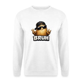 Patate brûlante avec lunettes de soleil - Sweat-shirt Unisexe - blanc - Devant