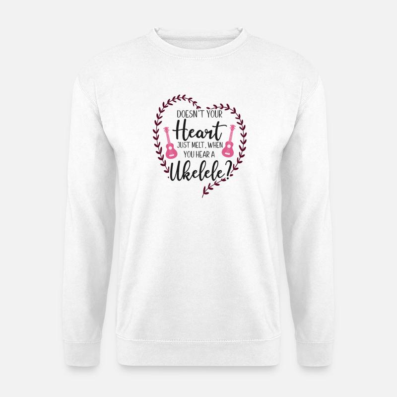 Hawaiian Ukulele Uke Doesn't Your - Unisex Pullover - Weiß