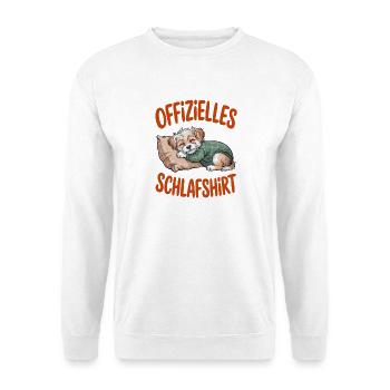 Official Sleep Shirt Cute Puppy Dog - Unisex Sweatshirt - white - Front