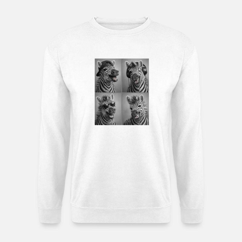 Zebra - Unisex Pullover - Weiß