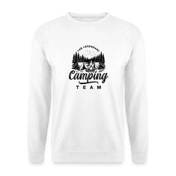 Camping Team Outdoor Zelt - Unisex Pullover - Weiß - Vorne