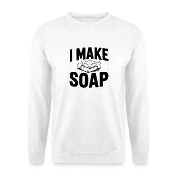 Je fais du savon - Sweat-shirt Unisexe - blanc - Devant