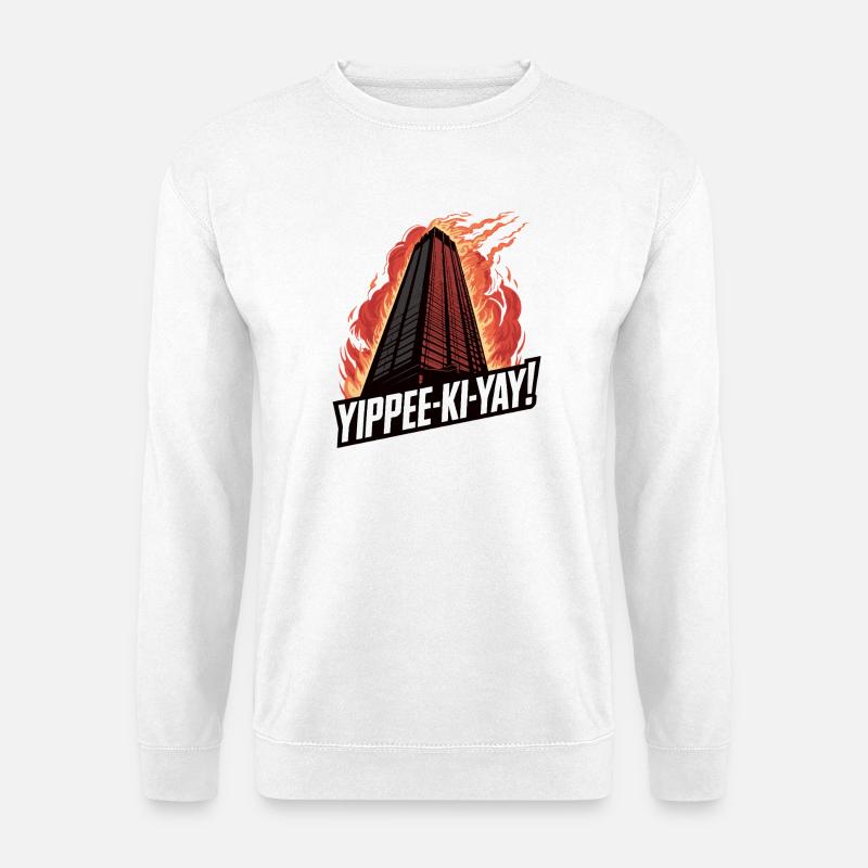 Feuriger Wolkenkratzer-Boom - Unisex Pullover - Weiß