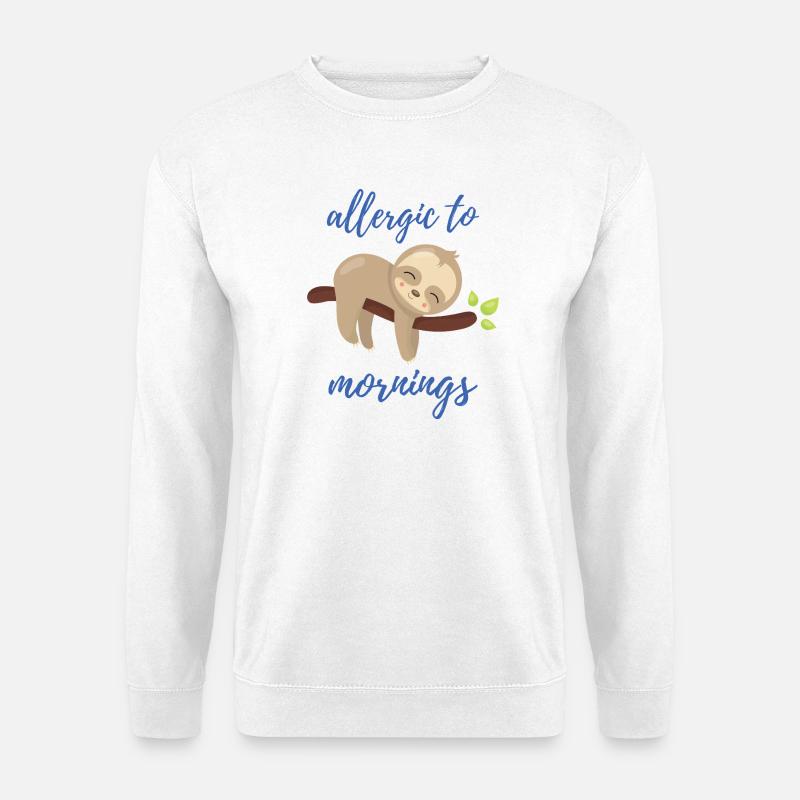 Allergisch gegen Morgen - Unisex Pullover - Weiß