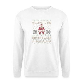 Welcome to the North Swole Funny Christmas Workout - Unisex Sweatshirt - white - Front