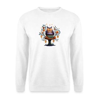 Eulen Kuchenbaum Herbstzauber - Unisex Pullover - Weiß - Vorne