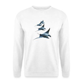 Manta Rochen Teufelsrochen Stachelrochen Taucher - Unisex Pullover - Weiß - Vorne
