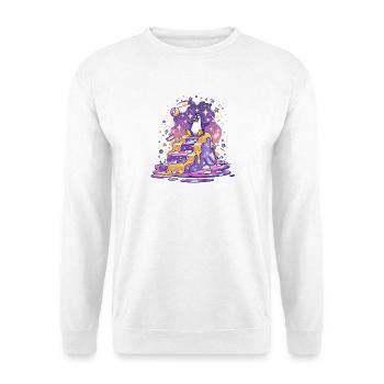 Pingouin sur les marches des étoiles - Sweat-shirt Unisexe - blanc - Devant