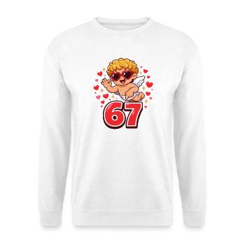Cupid Days 67 Liebe Herz Geschenk Niedlich - Unisex Pullover - Weiß - Vorne