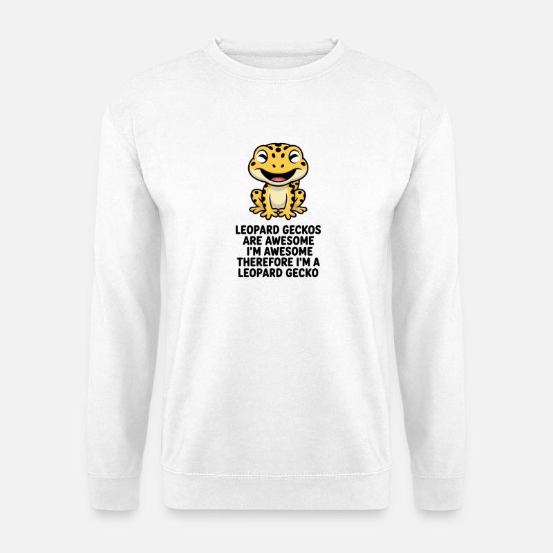 Leopardgecko-Cartoon - Unisex Pullover - Weiß