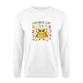 Number Day Math Cat Calculator Hero - Unisex Sweatshirt - white - Front