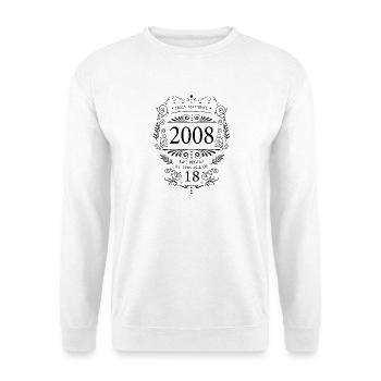 Legendary since 2008 18 Birthday Vintage Design - Unisex Sweatshirt - white - Front