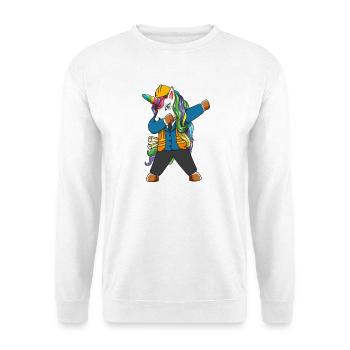 Dabbing Unicorn Engineer Construction Worker - Unisex Sweatshirt - white - Front