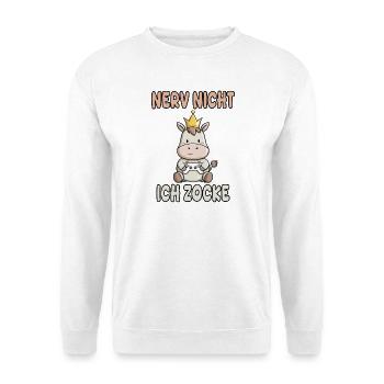 gaming spruch nerv nicht - Unisex Pullover - Weiß - Vorne