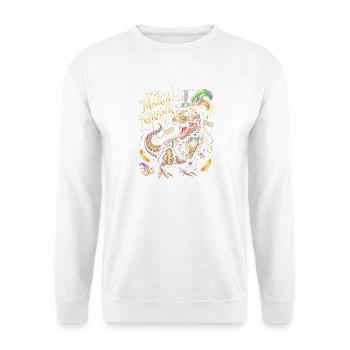 Mardi Gras Dino Mask Cult - Unisex Sweatshirt - white - Front