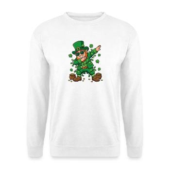 Tamponnement du lutin Lutin de la Saint-Patrick - Sweat-shirt Unisexe - blanc - Devant