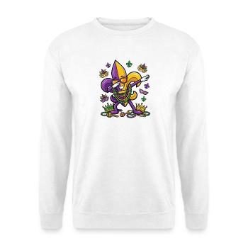 Dabbing Fleur De Lis Mardi Gras Dab Fleur De Lis - Unisex Sweatshirt - white - Front