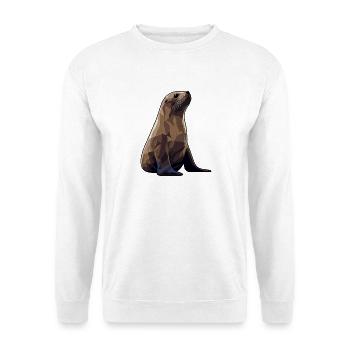 Animal phoque Lion de mer - Sweat-shirt Unisexe - blanc - Devant