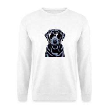 Schwarzer Labrador  - Unisex Pullover - Weiß - Vorne