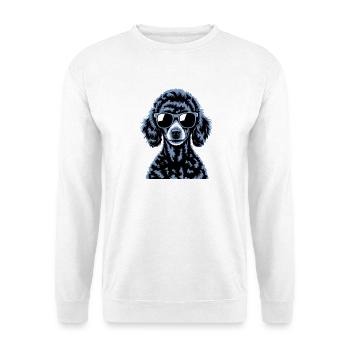 Caniche noir - Sweat-shirt Unisexe - blanc - Devant