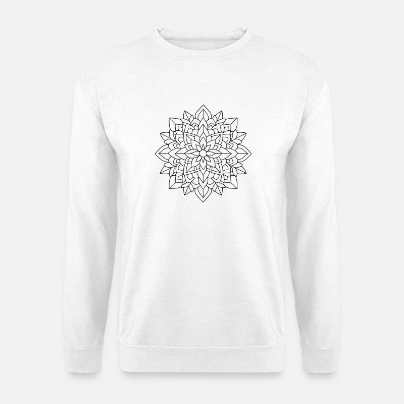 Florales Mandala - Unisex Pullover - Weiß