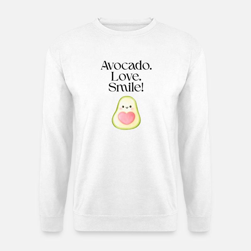 Avocado Love Smile - Unisex Pullover - Weiß