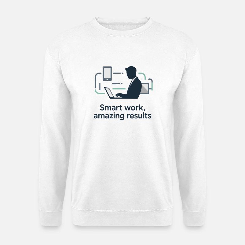Smart Work Tech Silhouette - Unisex Sweatshirt - white