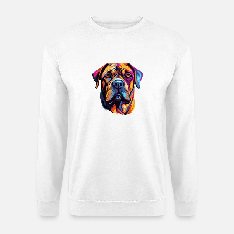 Kaleidoskop Hundeporträt - Unisex Pullover - Weiß