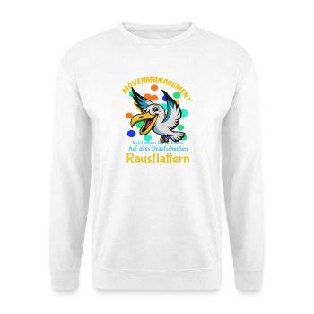 Mövenmanagement kompetenter Kollegen - Unisex Pullover - Weiß - Vorne
