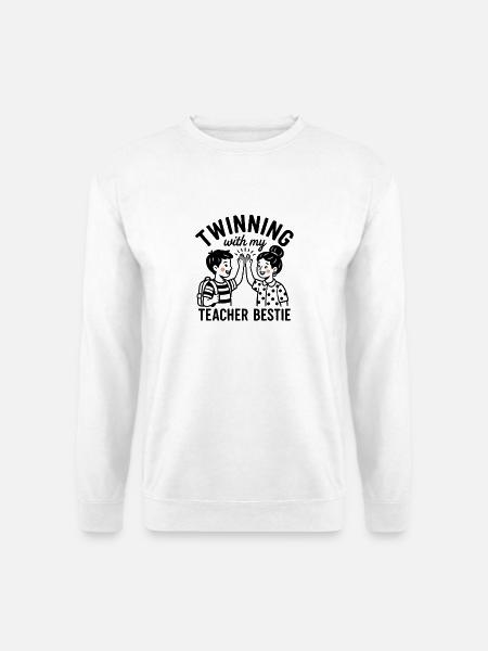 Partnerschaft mit meiner besten Lehrerin - Unisex Pullover - Weiß